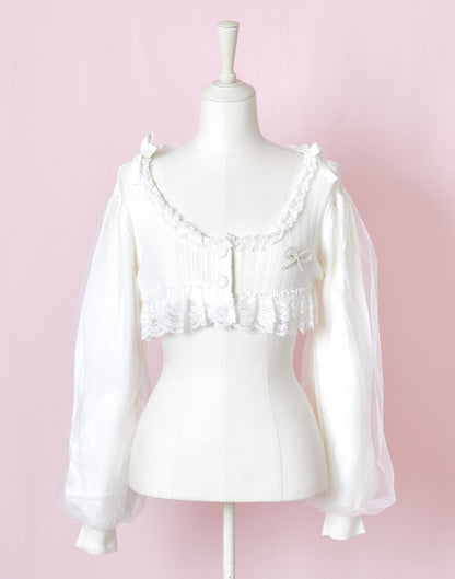 <March Delivery> mellfy memory Like sugar candy Knit Bolero
