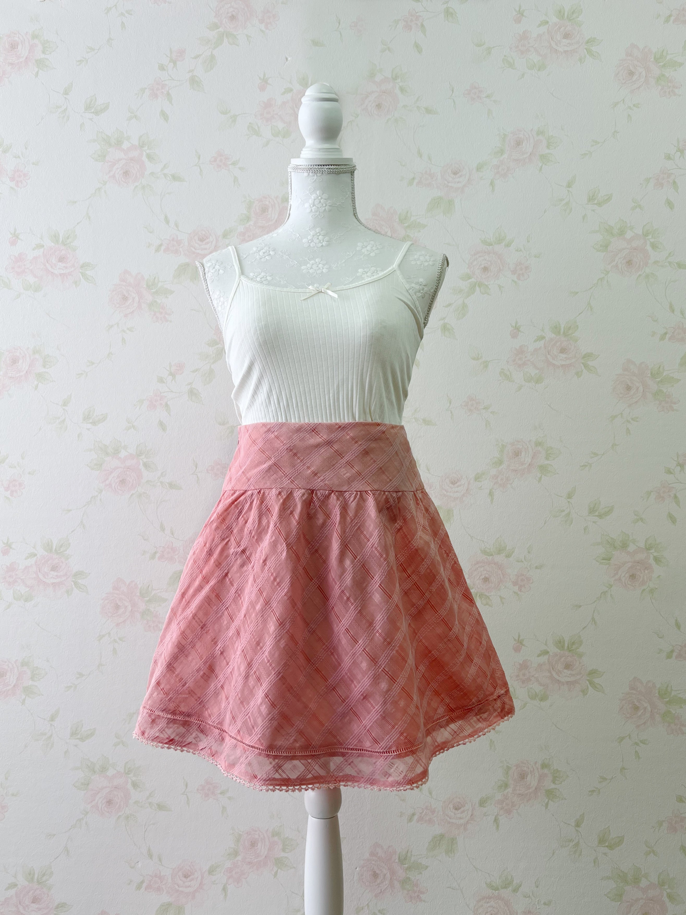 LODISPOTTO Sheer Checked Skirt