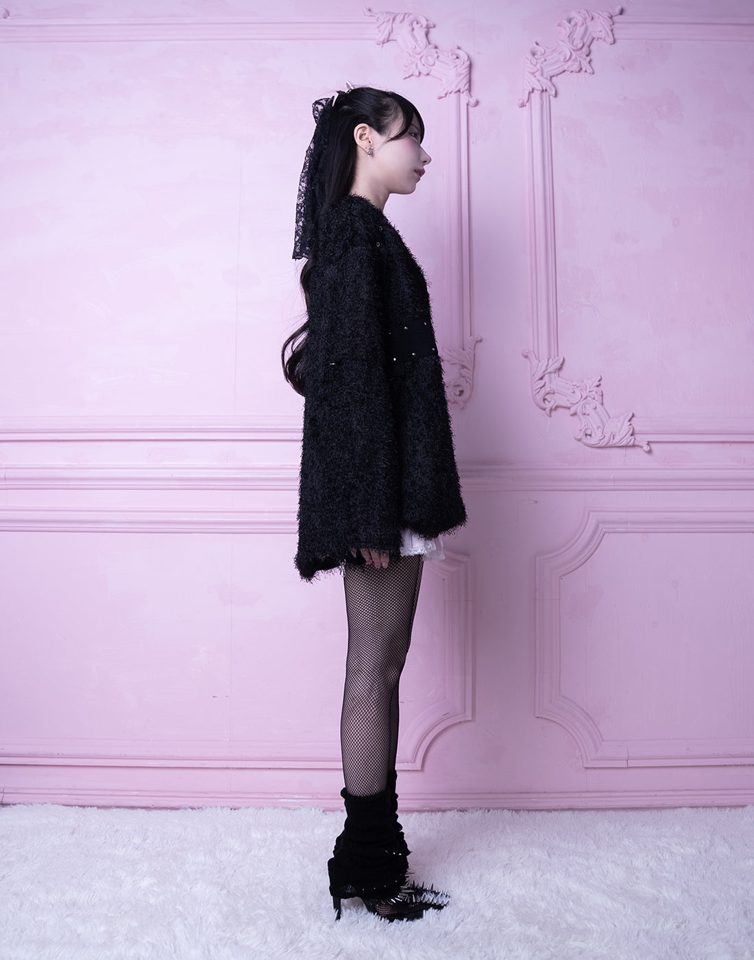 <Deliver in Late September> AVENCHUMU Studs cross shaggy tops