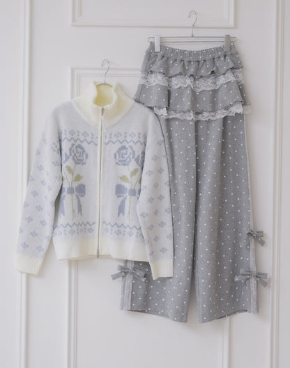 Lolime fancy dot layered pantsskirt