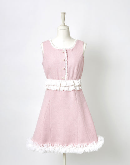 <April Delivery> mellfy memory Dear classy Girl tweed Dress