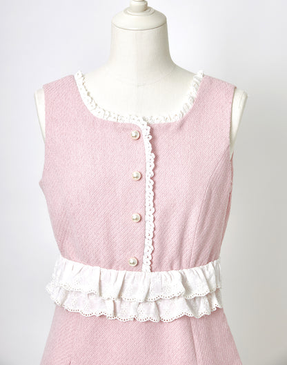 <April Delivery> mellfy memory Dear classy Girl tweed Dress