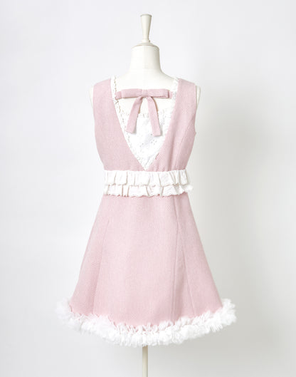 <April Delivery> mellfy memory Dear classy Girl tweed Dress