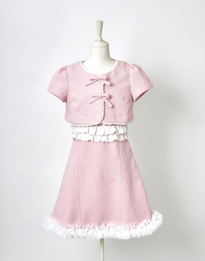 <April Delivery> mellfy memory Dear classy Girl tweed Dress
