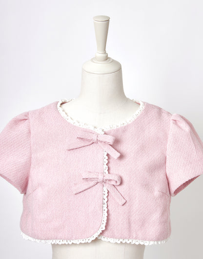 <April Delivery> mellfy memory Dear classy Girl tweed Bolero