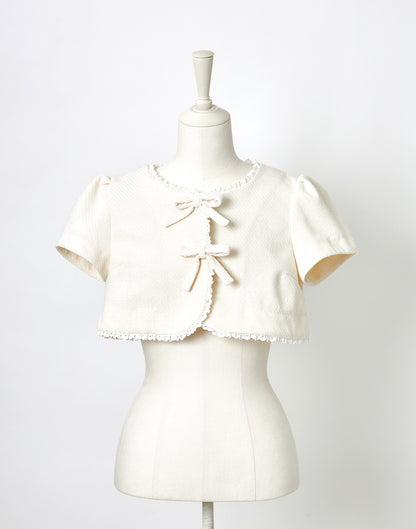 <April Delivery> mellfy memory Dear classy Girl tweed Bolero