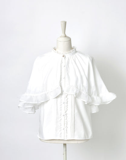 <April Delivery> mellfy memory Angel's play sheer cape Blouse