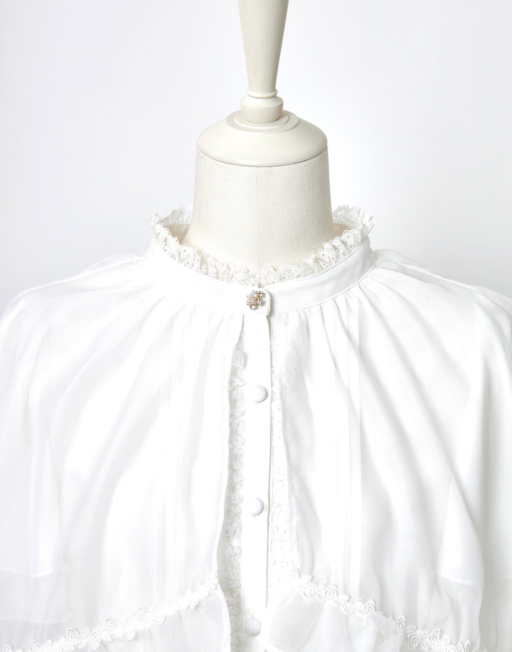 mellfy memory Angel's play sheer cape Blouse