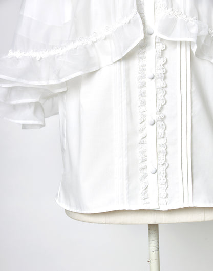<April Delivery> mellfy memory Angel's play sheer cape Blouse