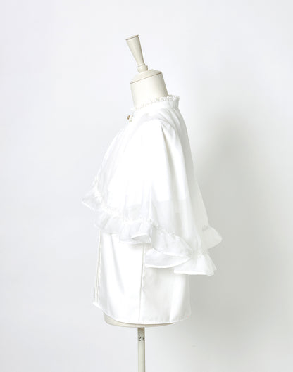 <April Delivery> mellfy memory Angel's play sheer cape Blouse