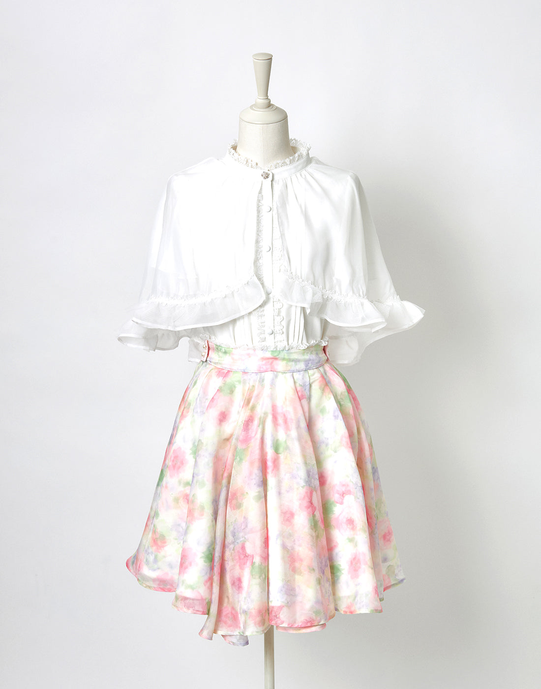 <April Delivery> mellfy memory Angel's play sheer cape Blouse
