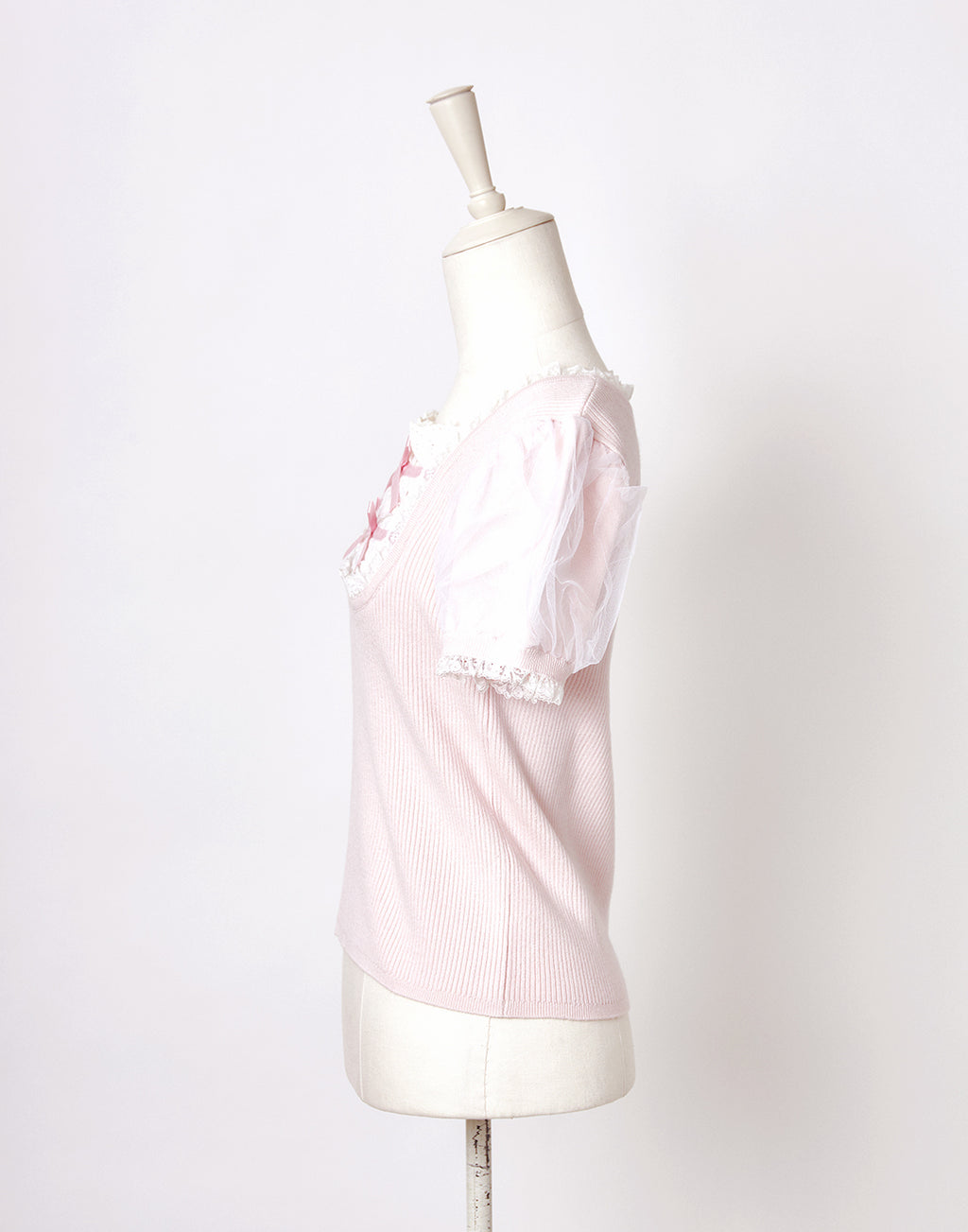 mellfy memory Cotton lace cute twin ribbon Top