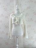 Rose Muse Fluffy Bolero Cardigan (Ivory)