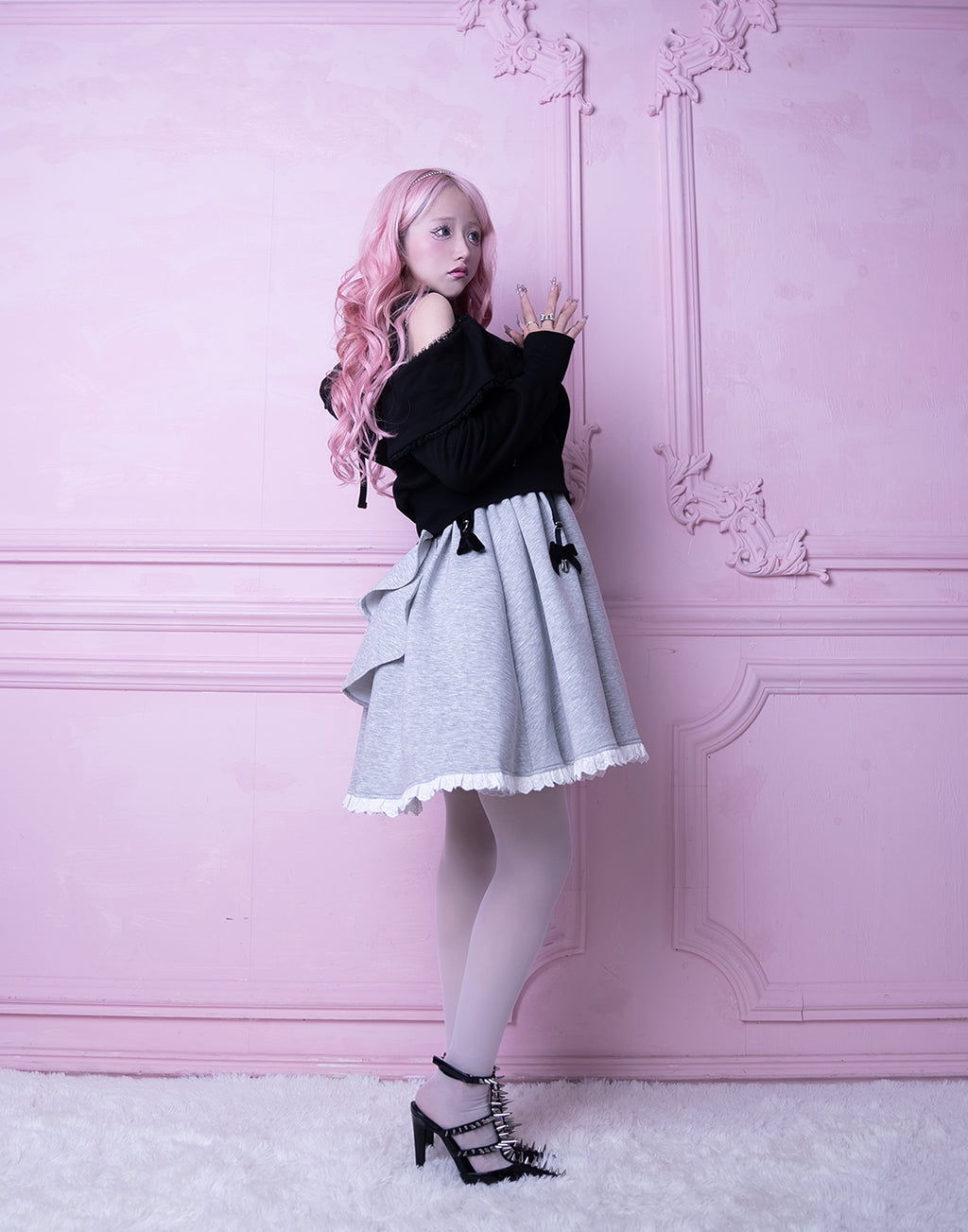 AVENCHUMU Back ruffle ribbon harness one piece