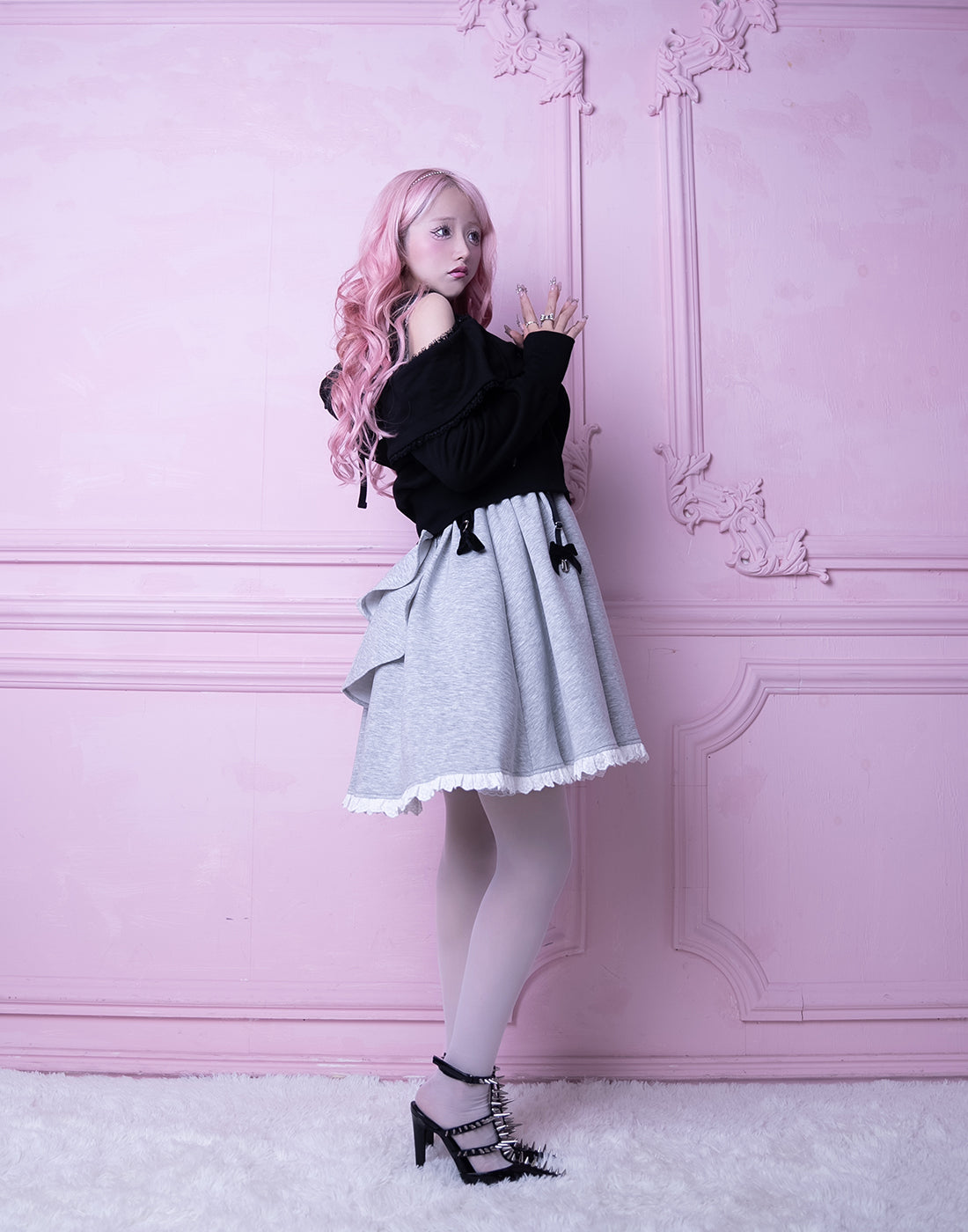 AVENCHUMU Back ruffle ribbon harness one piece