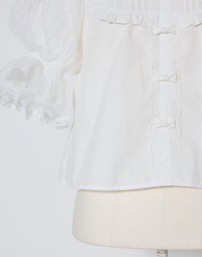 mellfy memory Dreamy mini ribbon Blouse