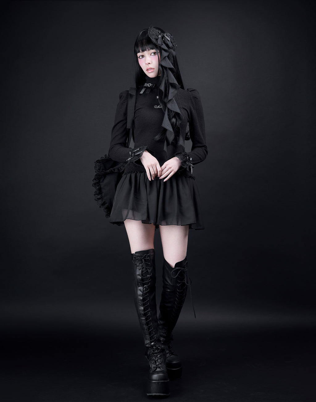 AVENCHUMU Angel feather knit one-piece