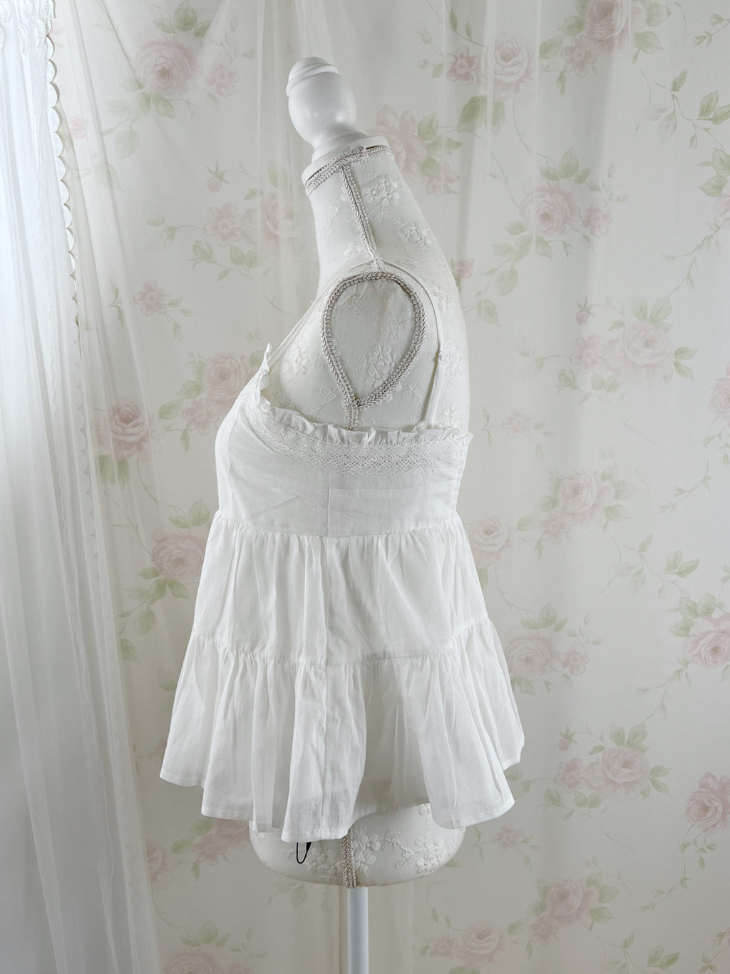 Cotton Sweet Cloud Camisole Top (White)