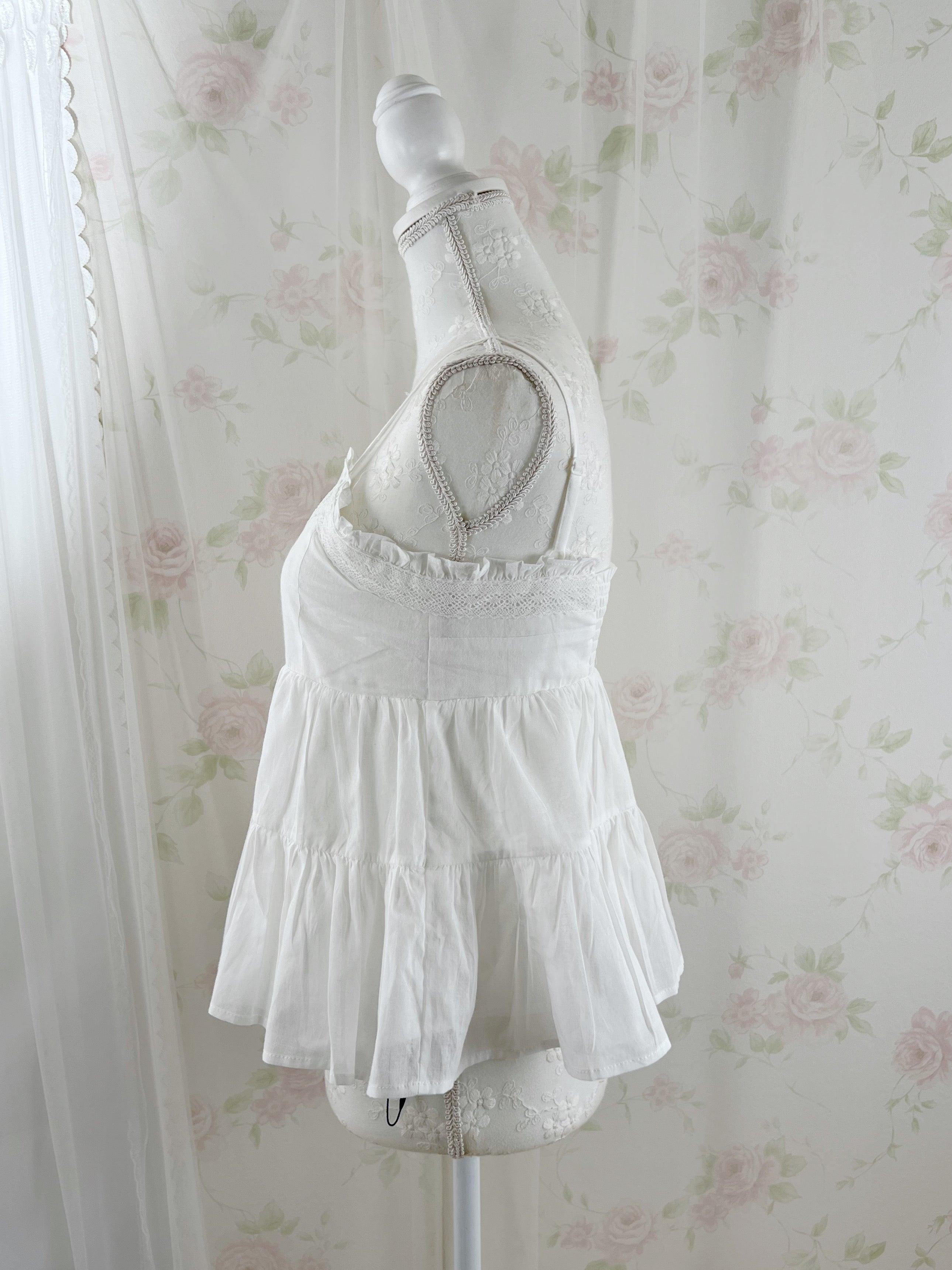 Cotton Sweet Cloud Camisole Top (White)