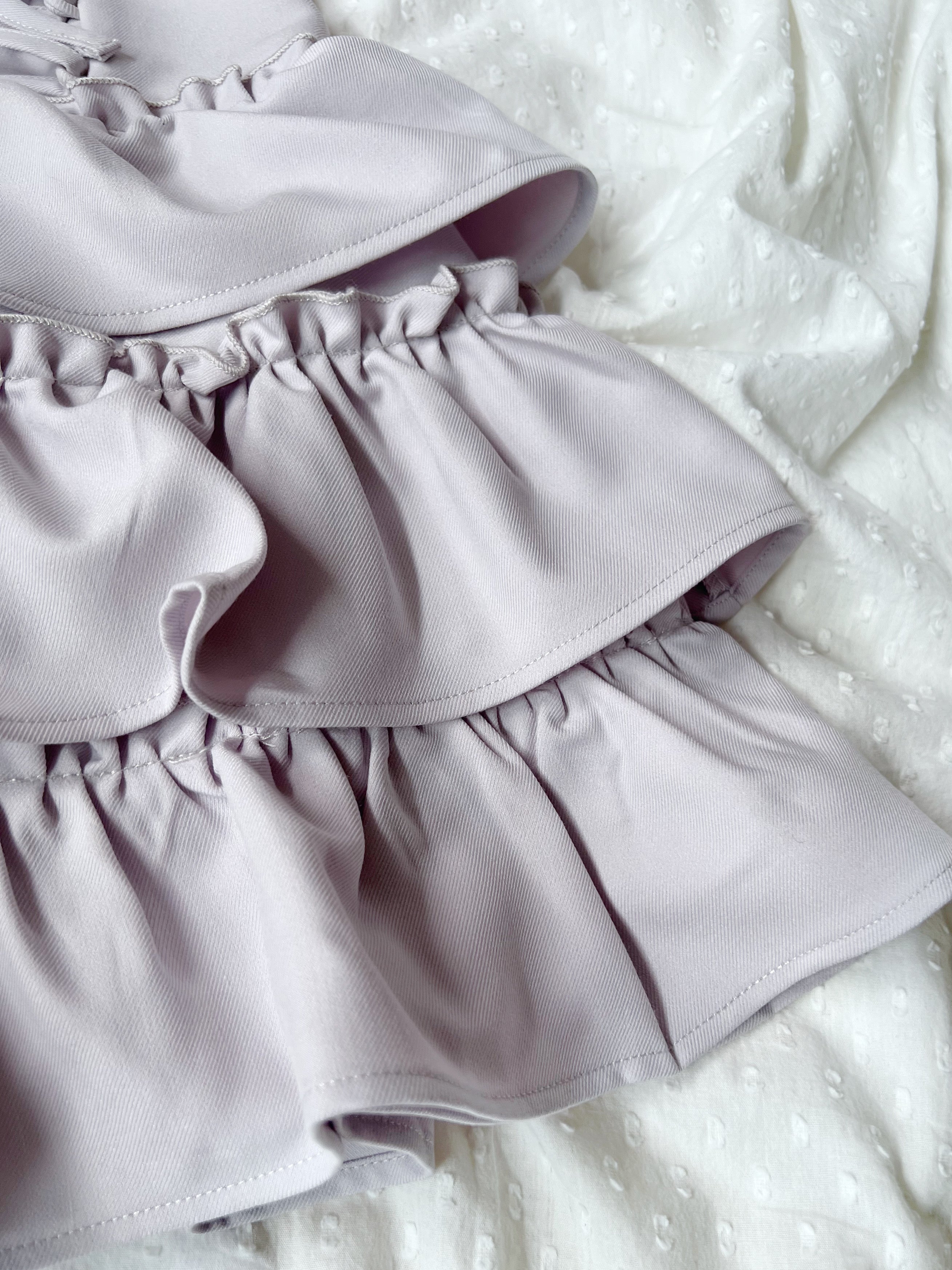 evelyn Tiered Laced Up Skirt (Pink)