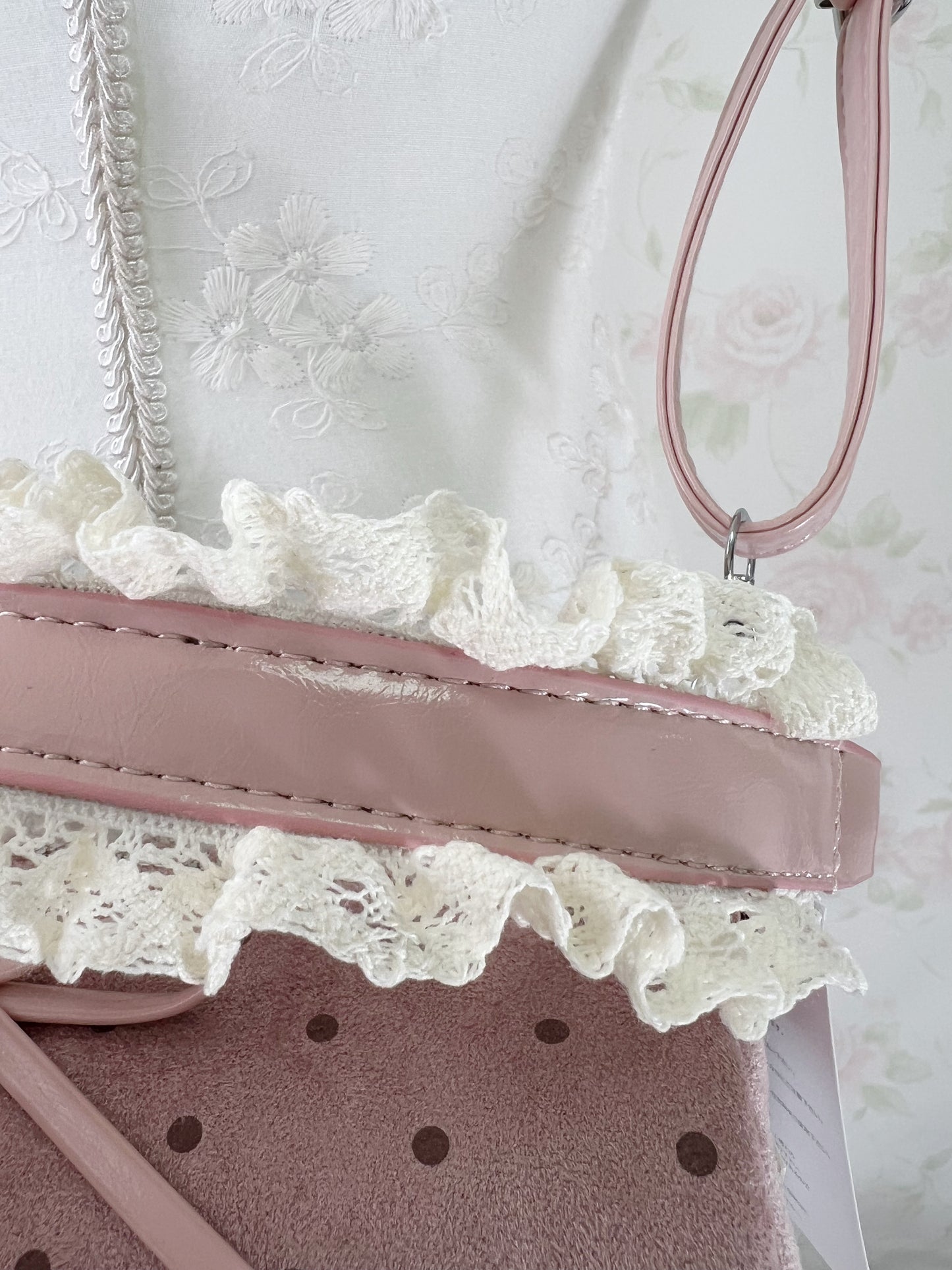 Polka dot shoujo 2 way bag (pink)