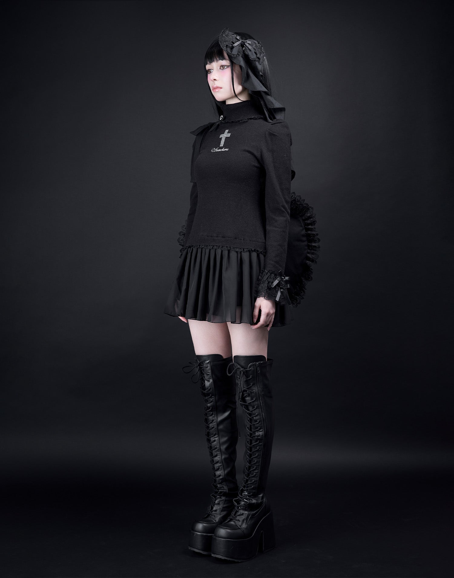 AVENCHUMU Angel feather knit one-piece
