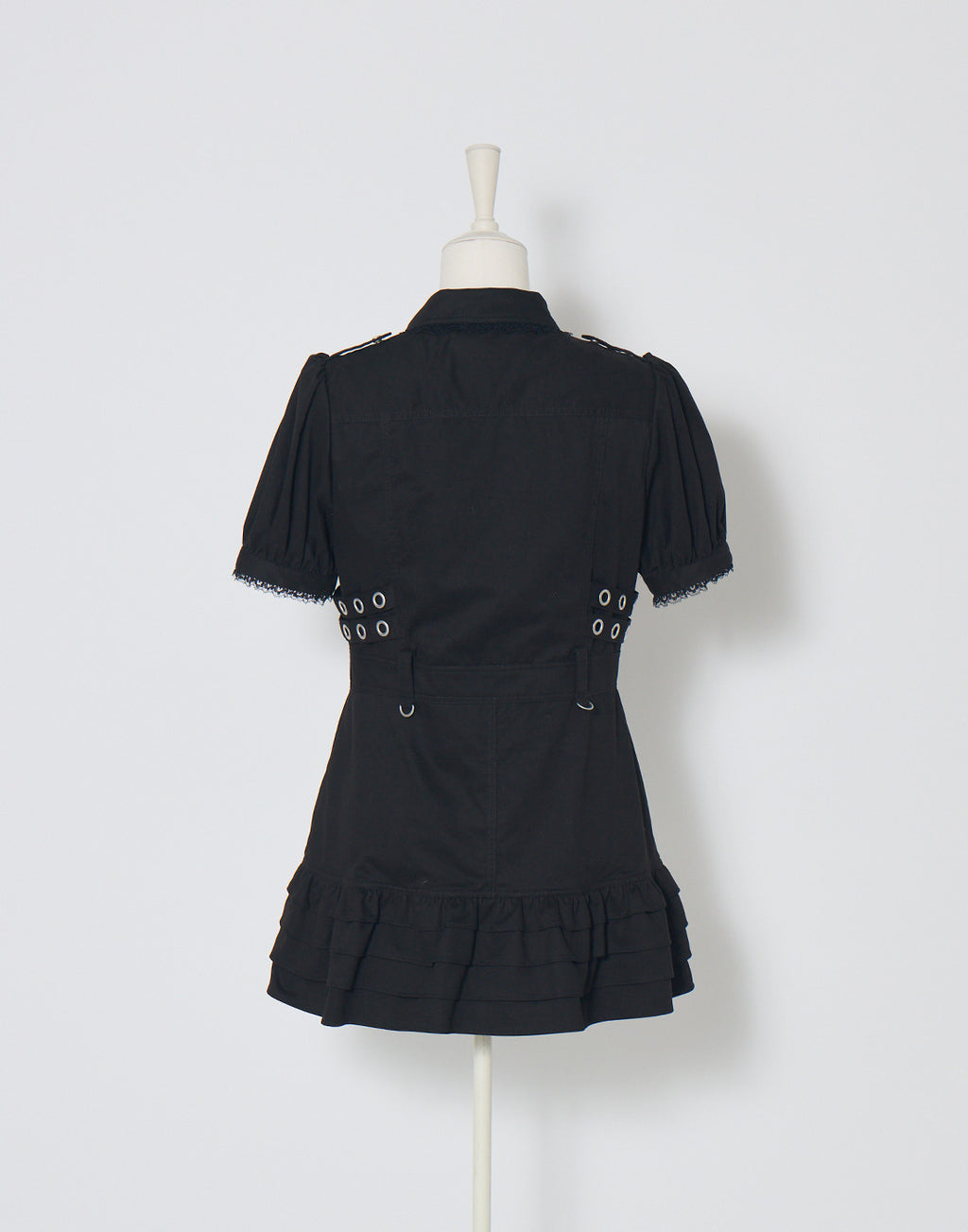 AVENCHUMU Front zip studded belt mini one piece