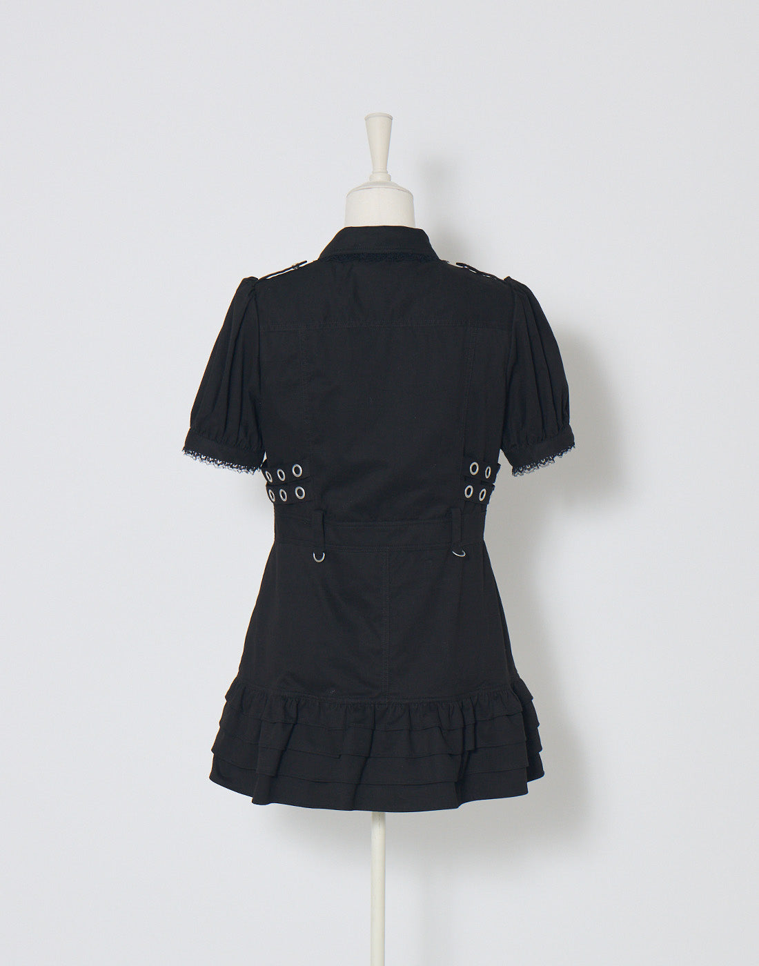 AVENCHUMU Front zip studded belt mini one piece