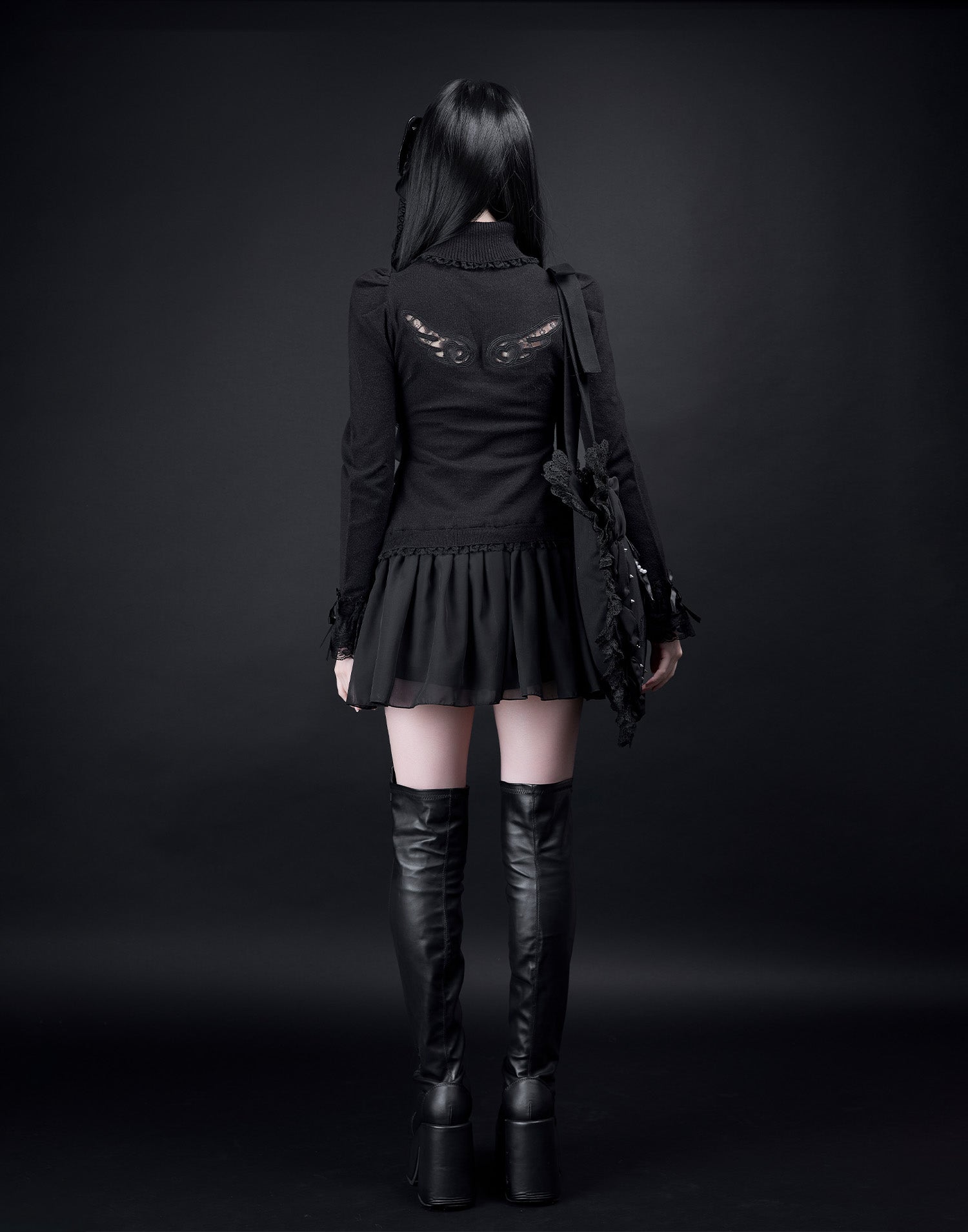 AVENCHUMU Angel feather knit one-piece