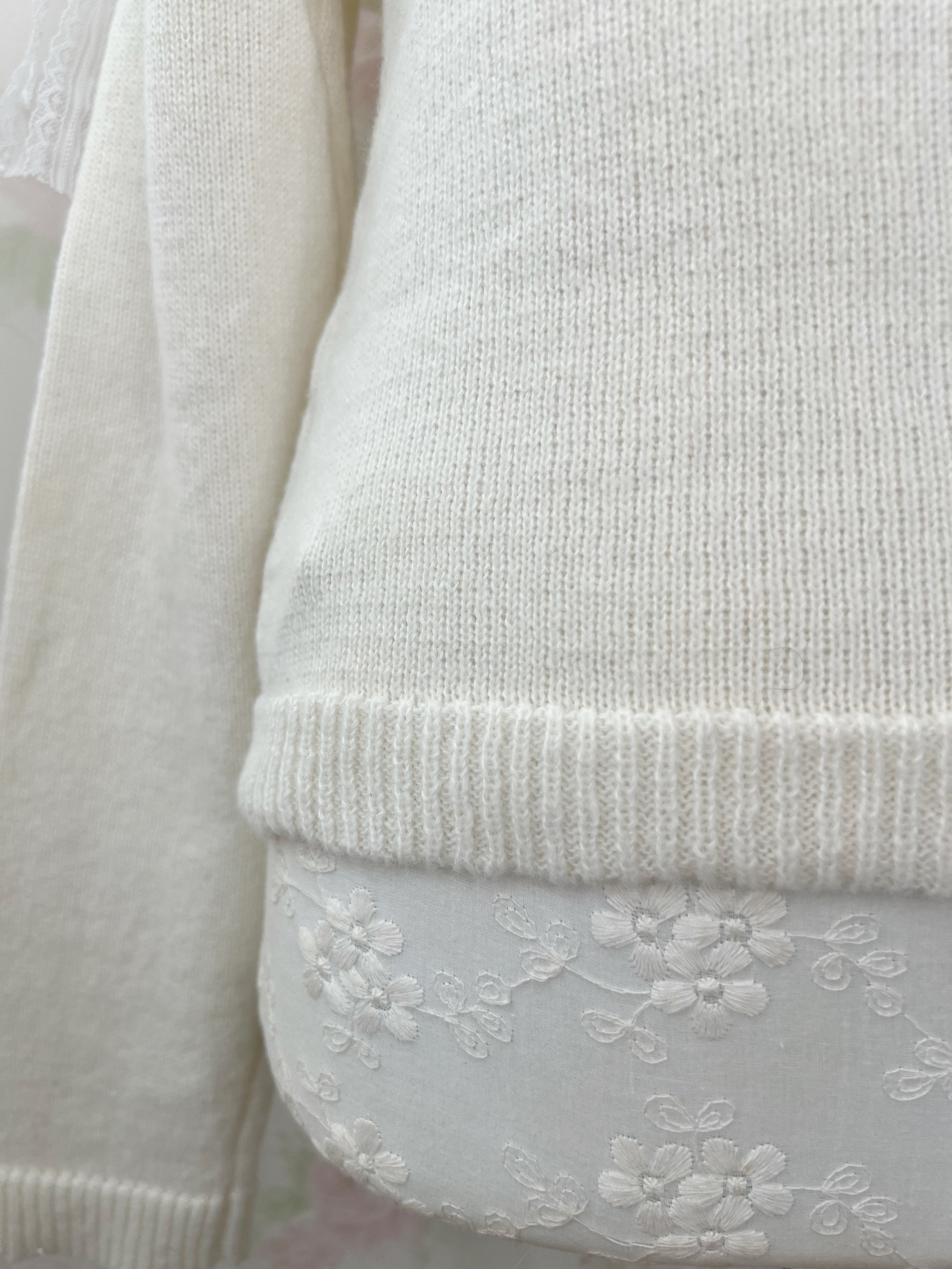 Side Laced Up Off Shoulder Sweater (Ivory)