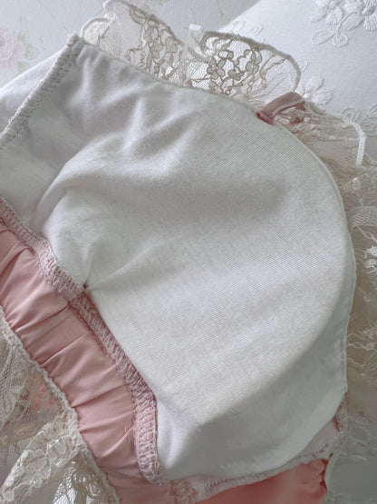 Satin Lace Bustier (Pink)