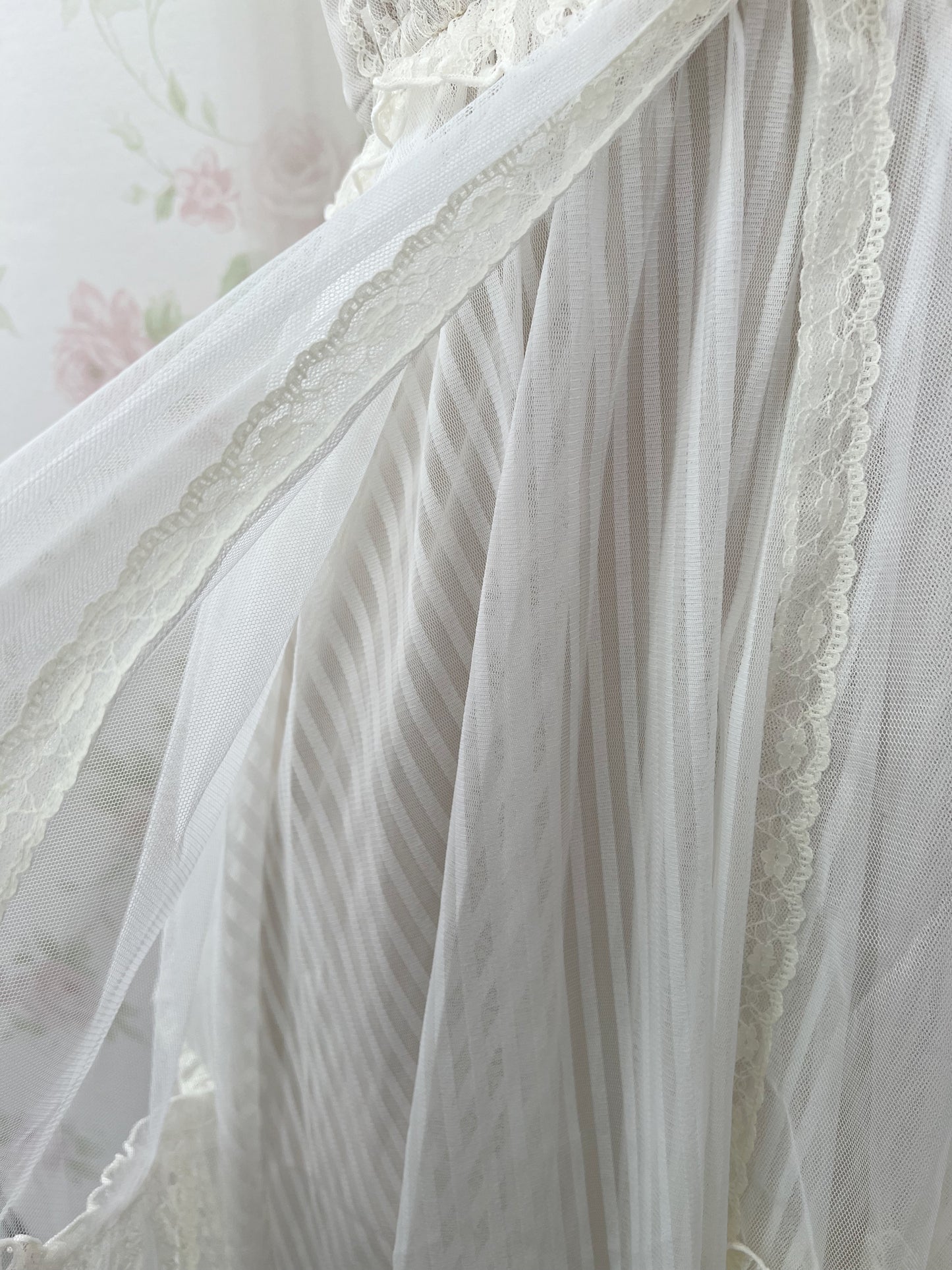 axes femme POETIQUE Striped Tulle Camisole Dress