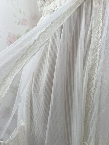 axes femme POETIQUE Striped Tulle Camisole Dress