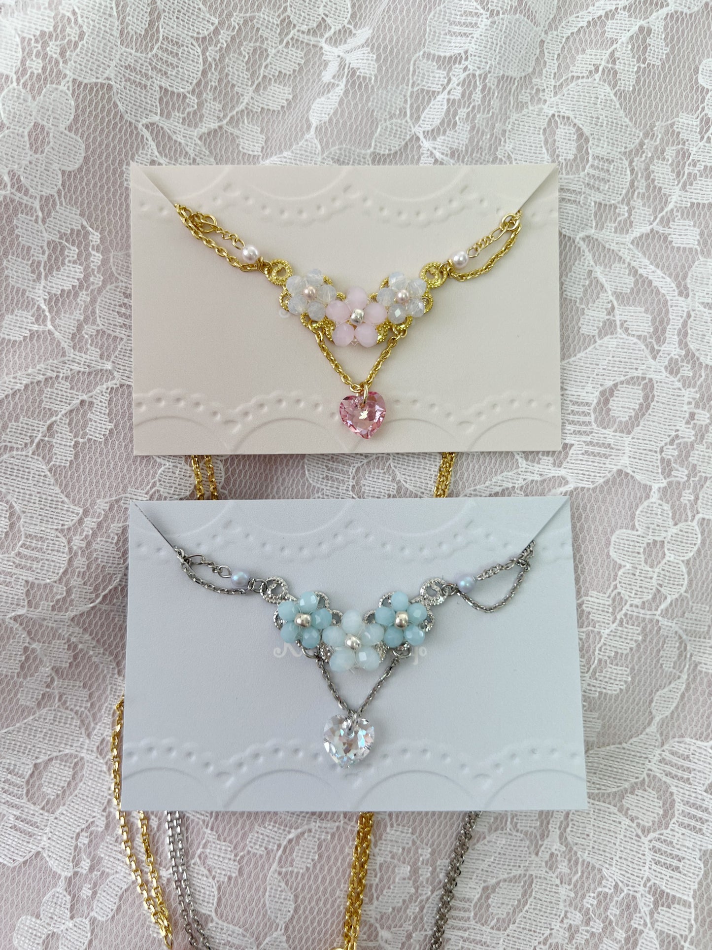 Kirallum Tokyo Kirakira Flower Prism Heart Necklace