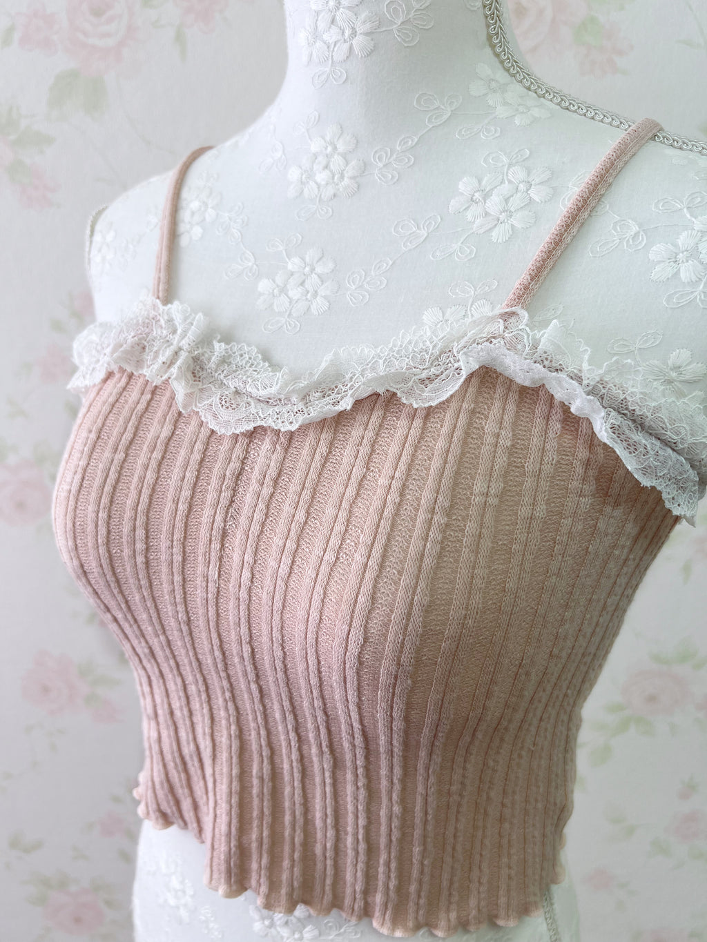 Shoujo Camisole Set Cardigan (Pink)