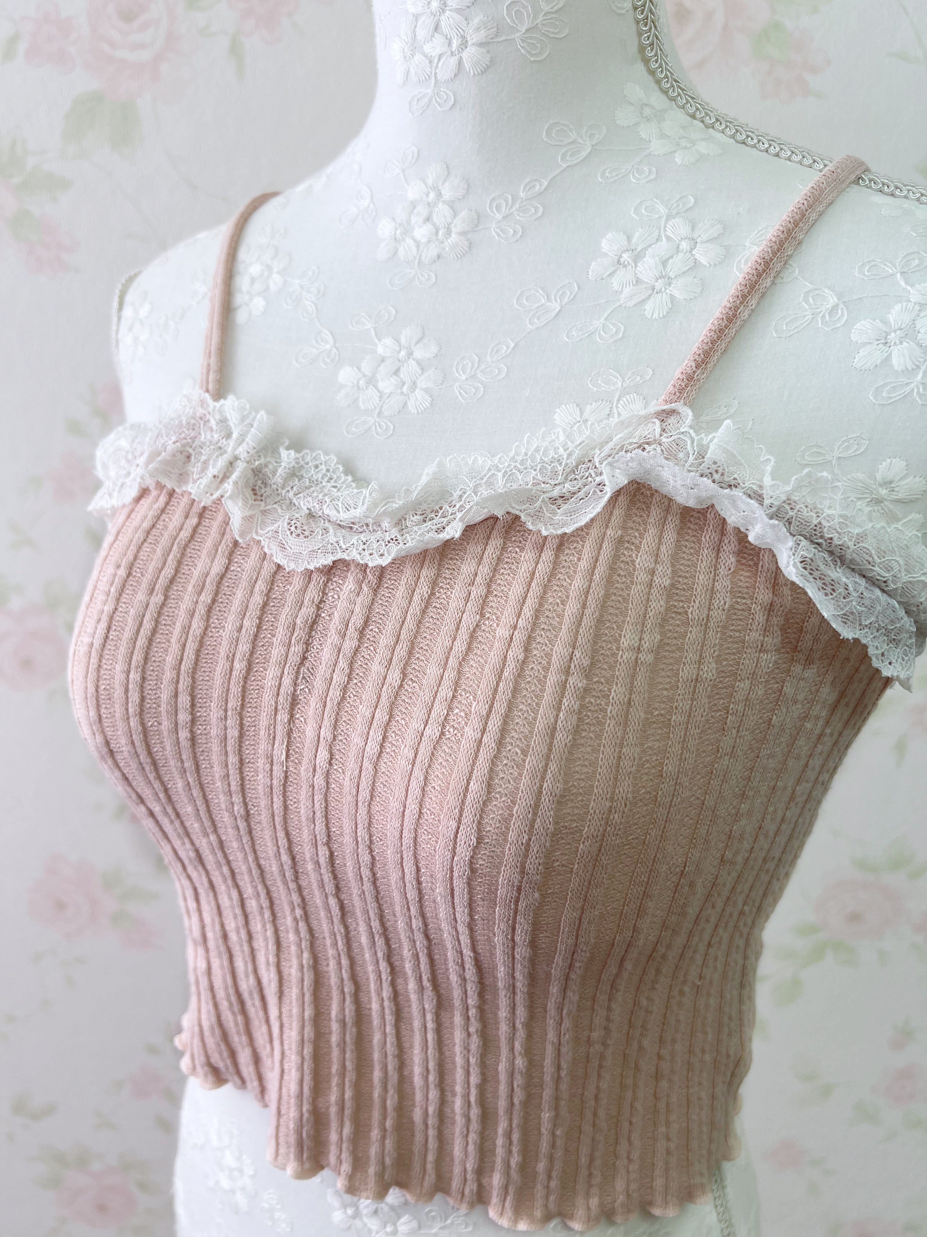 Shoujo Camisole Set Cardigan (Pink)