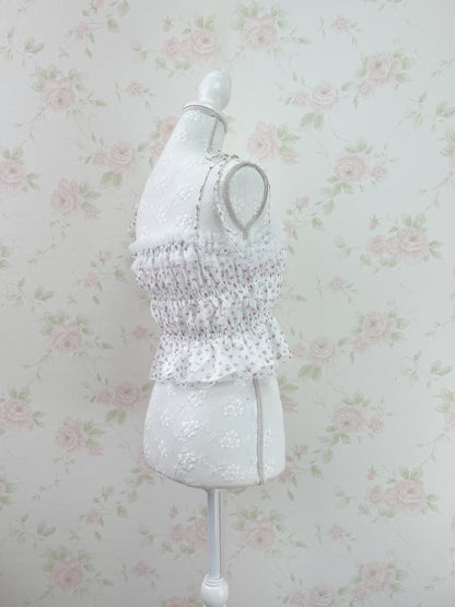 GRL Tulle Floral Top