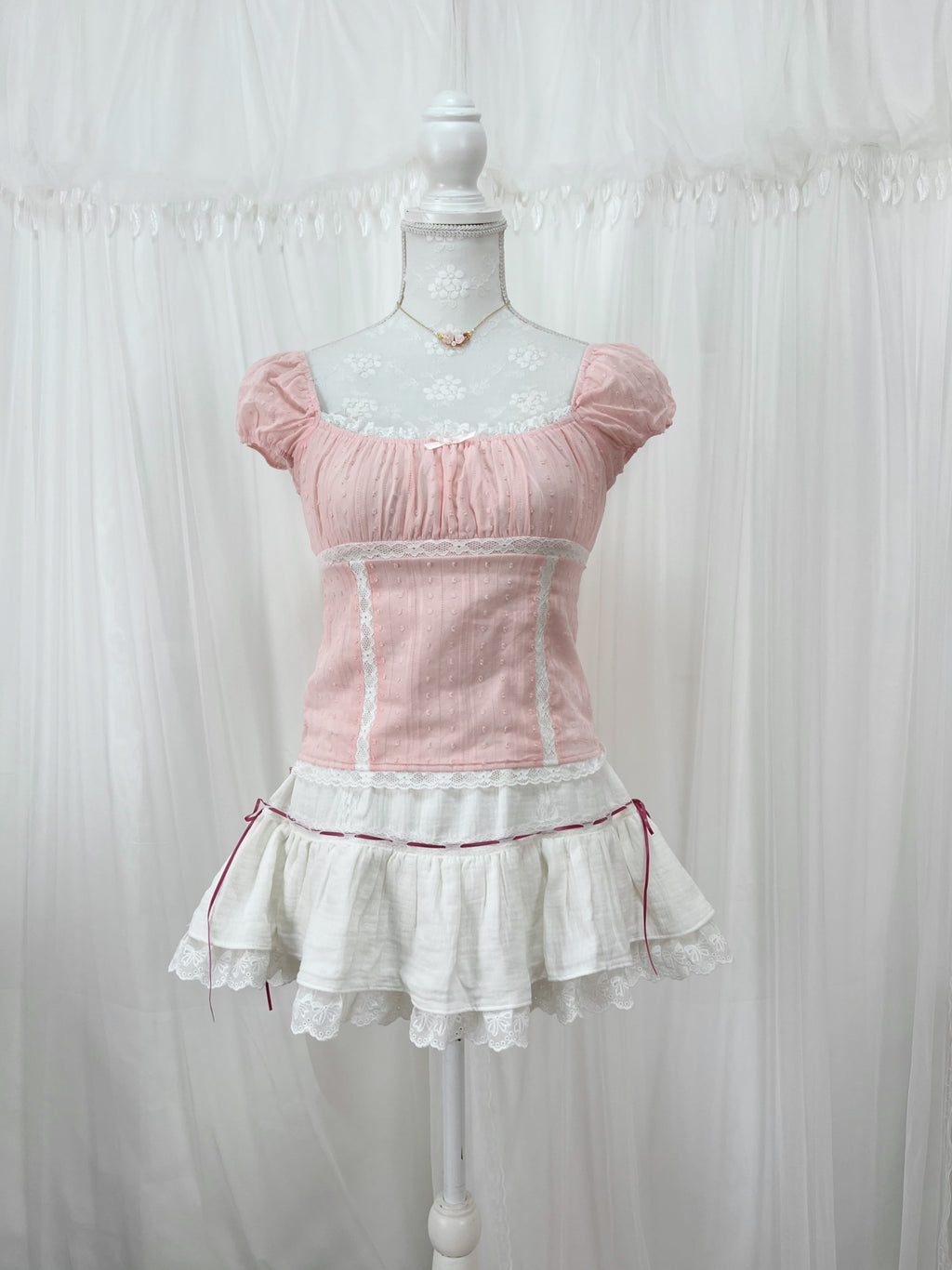 1998beforethedawn Cynthia Top(Peach Pink)