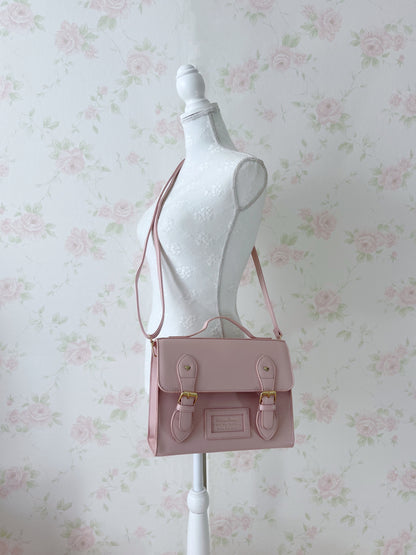 (35% OFF) 2 Way Heart Studs Hand Shoulder Bag (Pink)