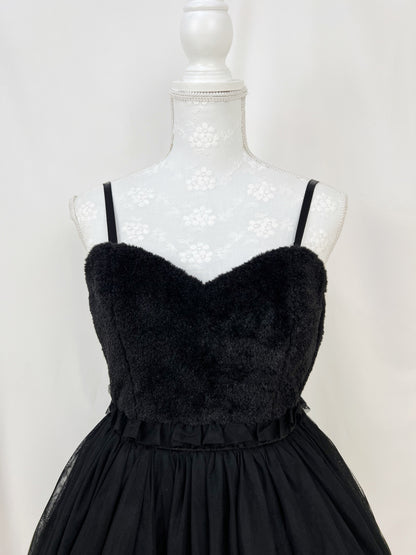 (27% OFF) one spo Eco Fur Tulle Mini Dress (Black)