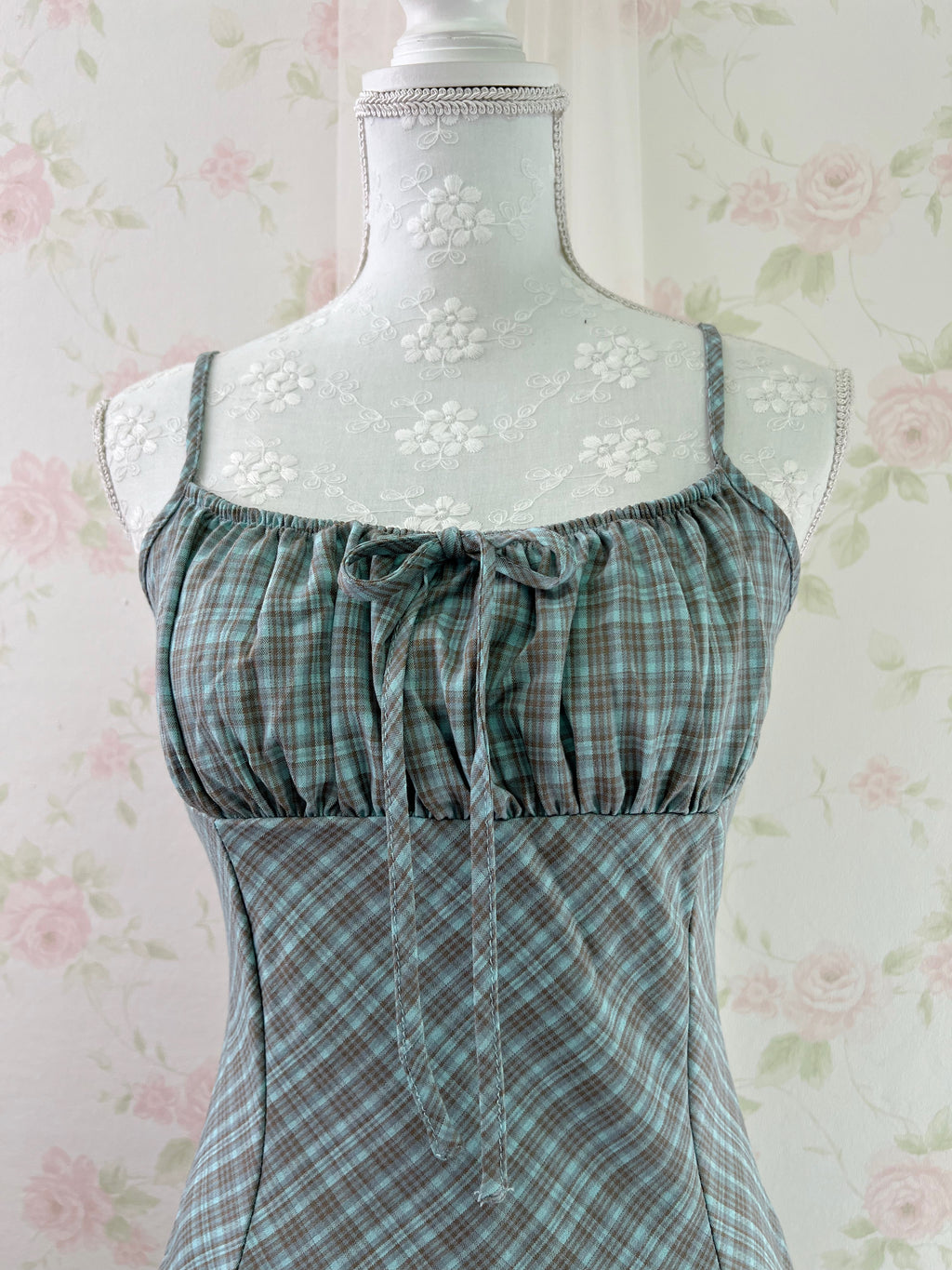 GRL Camisole Tight Flare Camisole Dress (Choco Mint)