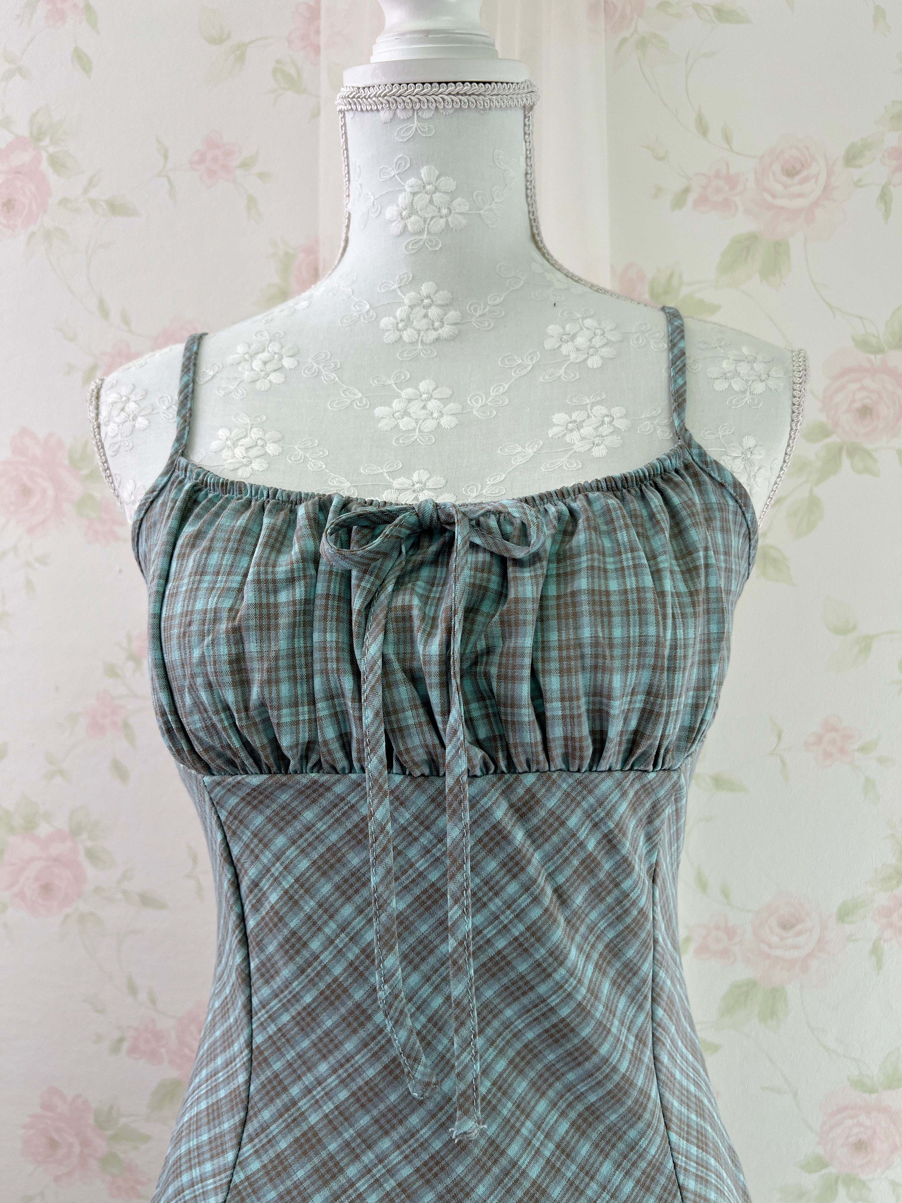 GRL Camisole Tight Flare Camisole Dress (Choco Mint)