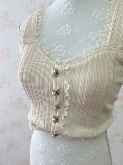 ROJITA Back Bow Bustier (Ivory)