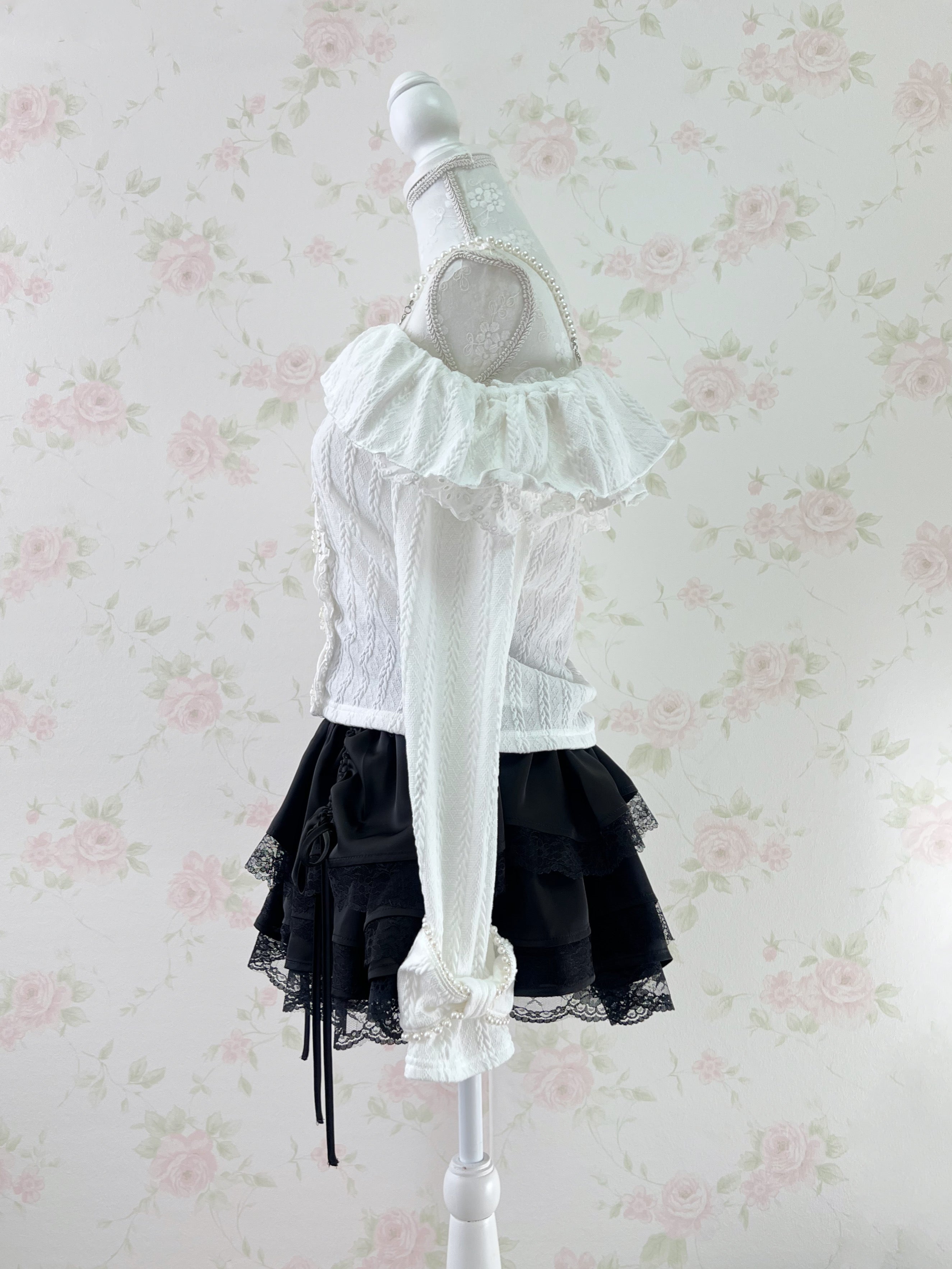 Draw String Layered Sukapan (Black)