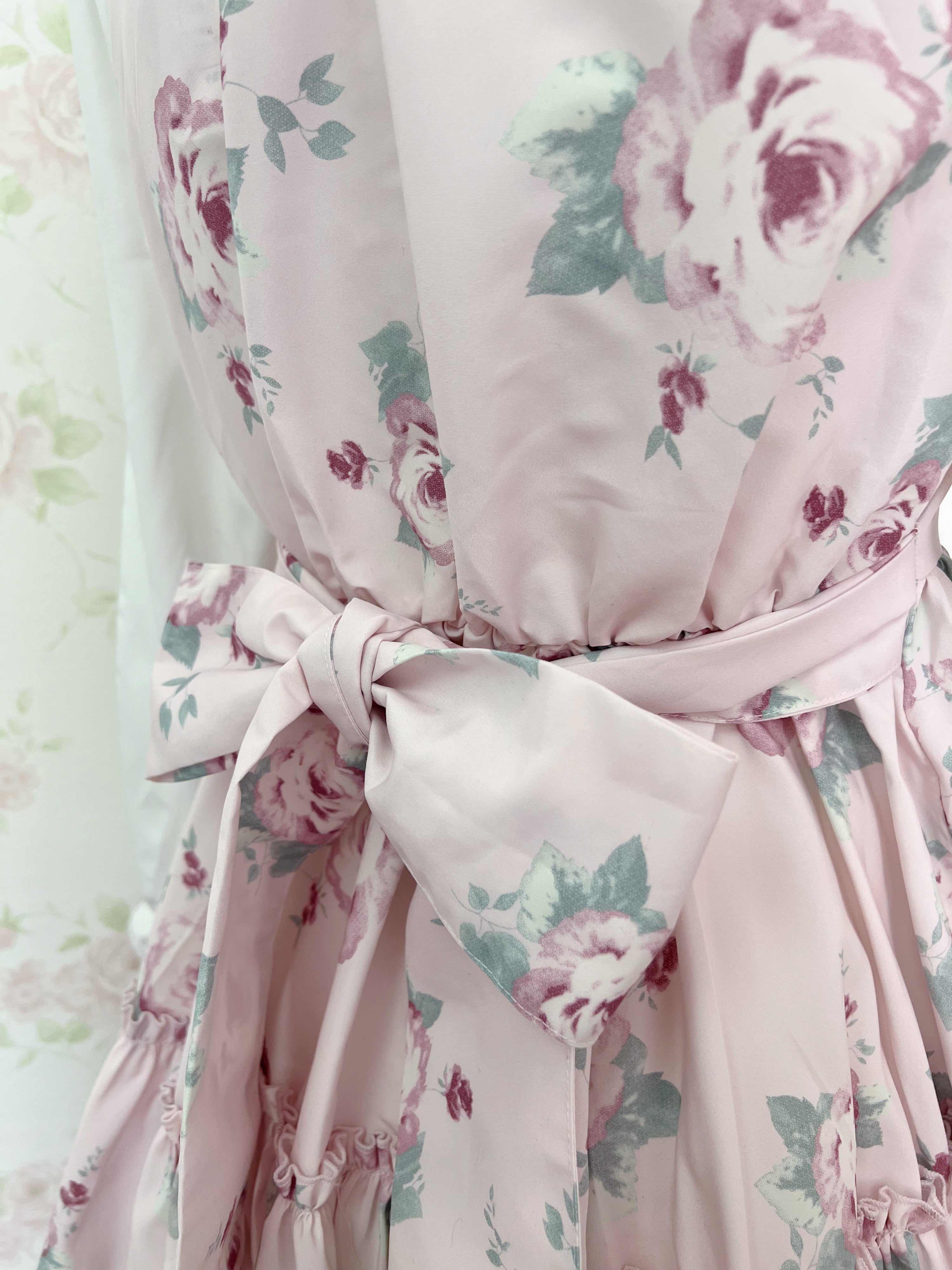 majoretty Floral Lace Collar Dress (Pink)