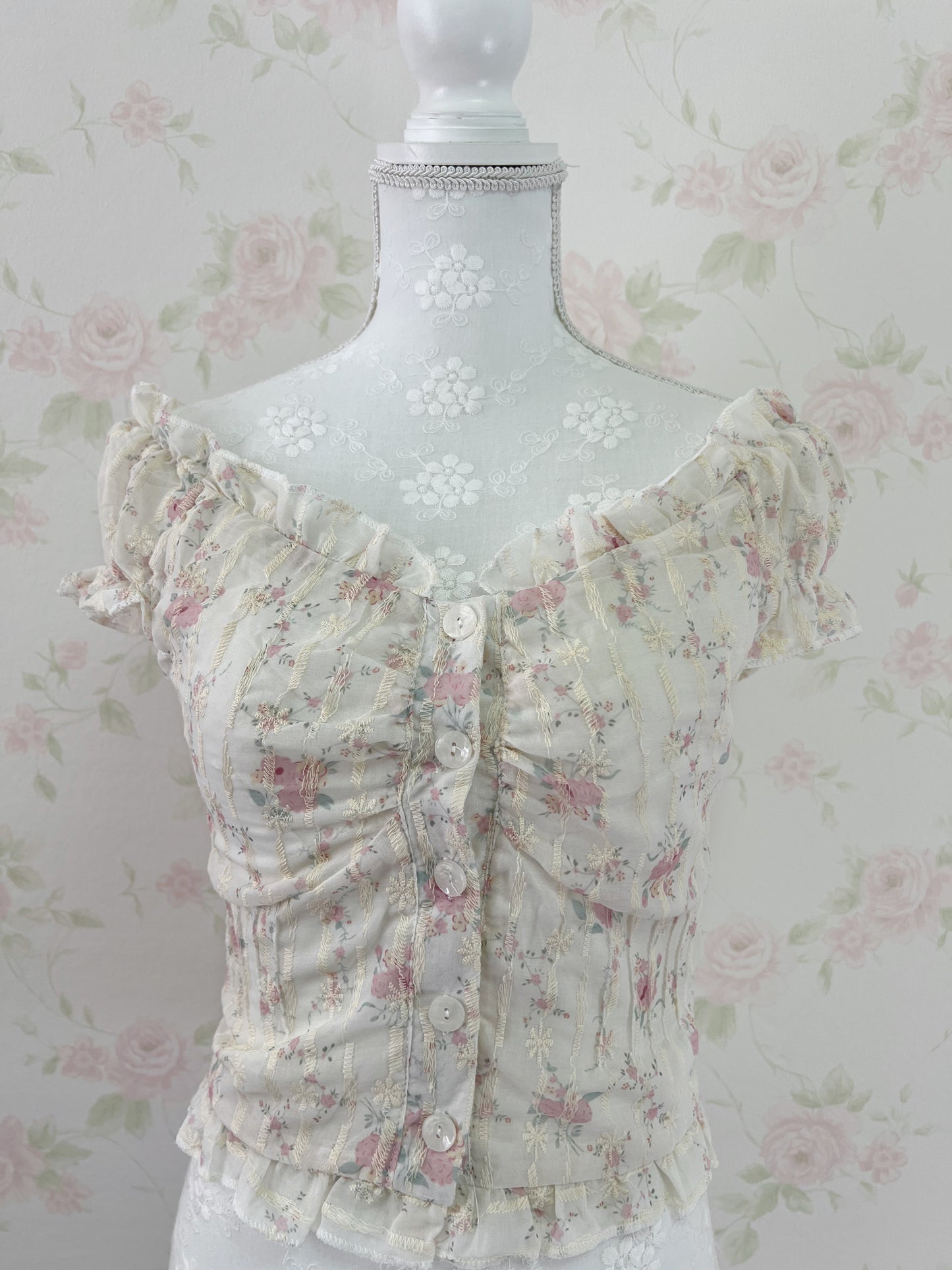Shoujo Floral Cotton Blouse