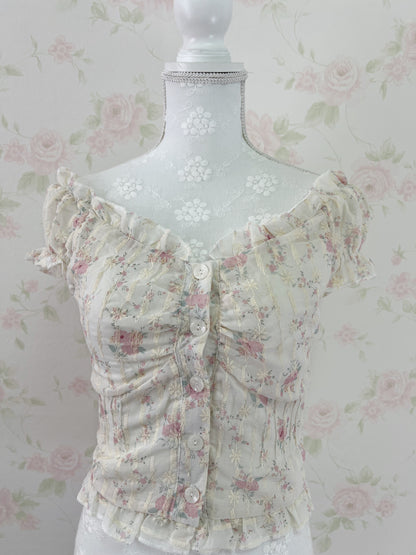Shoujo Floral Cotton Blouse