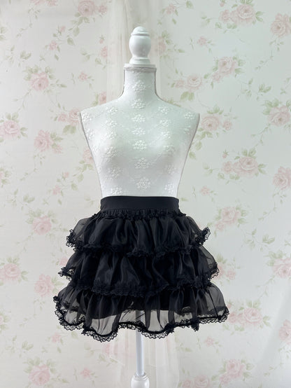 GRL Layered Frilled Skirt With Underpants (Black)