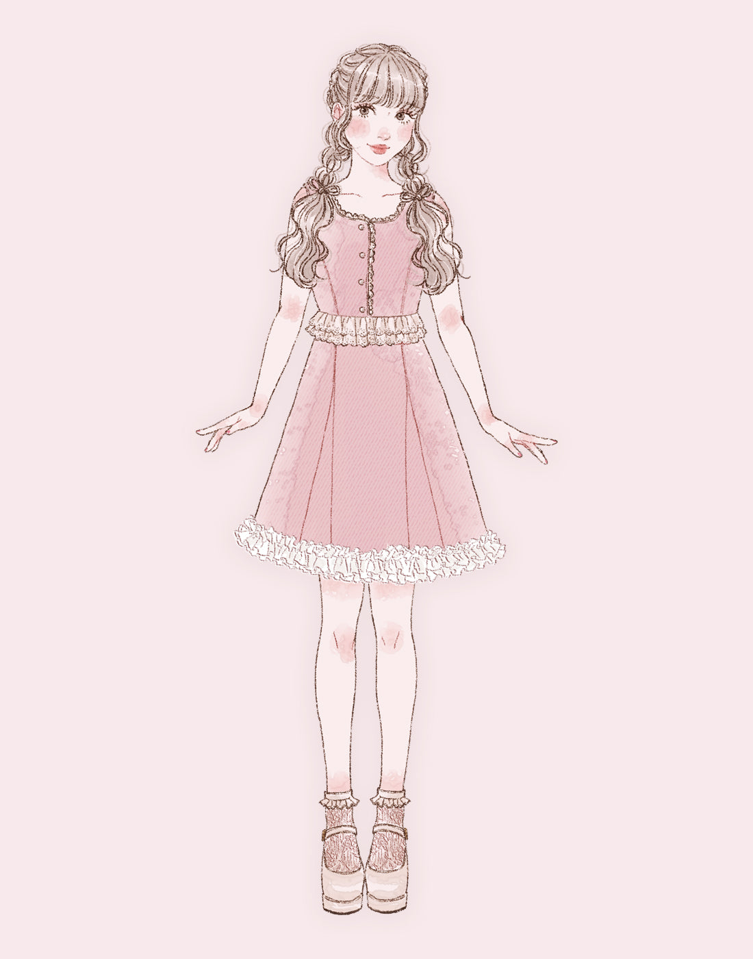 <April Delivery> mellfy memory Dear classy Girl tweed Dress