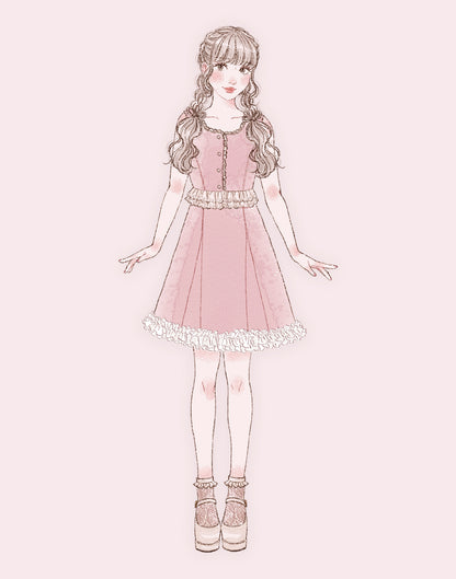 <April Delivery> mellfy memory Dear classy Girl tweed Dress